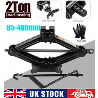 Scissor Rust Jack 2.0 Tonne, With Handle - Range 80 To 400 Mm, Losange Jack With Lever, F/Changing Tyres, For Universal +Gloves