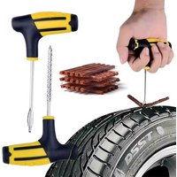 AliExpress NONE Car Tire Repair Tool Tire Repair Kit Studding Tool Set Auto Bike Tubeless Tire Tyre Puncture Plug Garage Tools with Rubber Strip