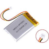 3.7V 1500mAh Li-Polymer LiPo Rechargeable Battery With PH 1.25mm 3pin Connector For MP3 DVD PAD Camera GPS Laptop 803450