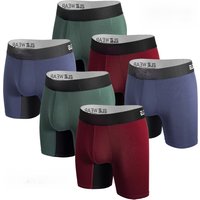 6 pcs Bamboo Men Underwear Boxers Breathable Mens Boxershorts Men's Panties Underpants Plus Size Fashion Boxers Briefs Trunks