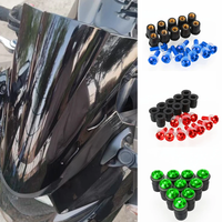 5mm 10PCS Motorcycle Windshield Bolts Screw Nut Fastener Kit FOR SUZUKI SV1000S SV 1000 S SV1000 S SV650X 2004 2005 2006 2007