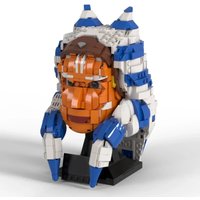 1123pcs Moc Star Battle Ahsoka Tano Head Helmet Collection Building Blocks Creative Assembly Bricks Toy Present