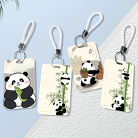 Cute Panda Card Holders Student ID Card Protective Cover Cases Student Campus Access Cards Case Protection Shell Card Sleeve