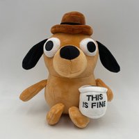 28cm Cute Coffee Dog Plush Toy, Soft Stuffed Doll, Children's Companion Sleeping Doll, Suitable as a birthday and Christmas gift