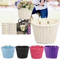 AliExpress NONE Woven Bicycle Basket Childrens Bike Front Handlebar Baskets Scooter Front Storage Pouch Foldable Removable Bicycle Bag & Pannier