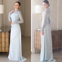 Customized Jiayigong Chiffon Applique Ruched Evening A-line High Collar Bespoke Occasion Gown Long Dresses