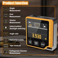 BOAYAL Angle Ruler Laser Distance Meter 40m Laser Inclinometer with LCD Backlight Rechargeable Digital Angel MeterMeasuring Tool