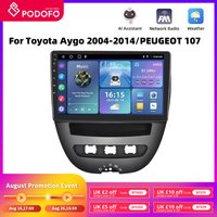Podofo 2DIN Android Car Radio For Peugeot 107 Toyota Aygo Citroen C1 2005-2014 Android Auto Multimedia Navigation GPS Head Unit image 4