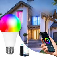 Tuya WiFi Smart Bulb E27 9W Bluetooth RGB 110V 220V Smart Light Dimmable LED Light Voice Control For Alice Alexa Google Home