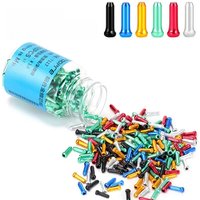 AliExpress NONE 300pcs Bicycle Brake Variable Speed Cable Cap Wire End Cap Aluminium Alloy Road Vehicles Tail Cap Of Pipeline Shift Derailleur