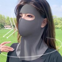 AliExpress NONE Summer Cool Ice Silk Sun Protection Mask 3D Breathable Anti-UV Neck Scarf Neck Protection Sunscree Sunshade Face Mask Cycling