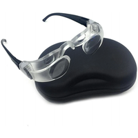 2.1X Max TV Glasses Magnifier Lens with Diopter +3 Binocular Cell Phone Magnifying Glasses with Phone Holder for TV Screen Watch