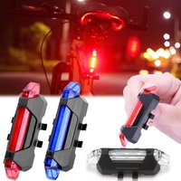 AliExpress NONE USB Rechargeable LED Bicycle Tail Light Mountain Bike Safety Driving Warning Front Rear Flashing Lights Night Riding Accessories