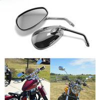 AliExpress EAFC Universal 10mm Chrome Rearview Mirrors Motorcycle Motocross Scooter E-bike Racing Motorbike Side Mirror Rear View Accessories