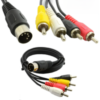 5Pin DIN Male MIDI Cable To 4 RCA Male Female Plug Audio Cable for Naim Quad Stereo Systems 5 Pin DIN Male Plug Newest 0.5m 1.5m