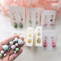 3D lrregular Ellipsoid Polymer clayCutting Molds cutters shape For DlYEarrings jewelry Decoration Making