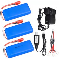 Rechargeable Lipo battery 7.4V 4000mAh with USB Charger for Syma X8C X8W X8G X8 HG899 RC Drones Quadcopter Spare Parts 2S 903475