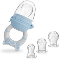 TYRY.HU 4pcs/set Silicone Fruit & Vegetable Feeder for Infants and Toddlers 6-36 months Food Grade Teething & Feeding Pacifier