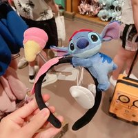 Stitch Pooh Strawberry Bear Bouncing Headband Plush Hair Clip Cute Photo Prop For Theme Parks