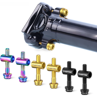 AliExpress RISK Risk 2pcs M5*30/40mm Titanium alloy Bicycle Seat Post Fixing Bolts MTB Road bike Seatpost Saddle Fixed Screws
