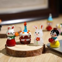 Handmade Cartoon Figure Glass Ornament Mini Animal Christmas Decoration Accessories Cute Colored Glaze Kawaii Decor 2025 New