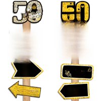 50th Birthday Decorations Black Gold 1975 Party Sign Party Decorations 50th Birthday Party Decorations Signs Colorful Dance Part