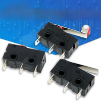 10PCS/lot 3pin KW11-3Z Micro Switch Limit Switch 5A 250VAC Mini With Pulley Interrupteur Handle Push Button Switch