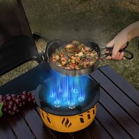 20000W 7-Core Camping Stove Strong Fire Power Portable Tourist Camping Burners Folding Hiking Picnic BBQ Cooking Equipment