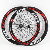 AliExpress QILEFU Newest 38/50/60/88mm 700C Road bike 3K UD 12K Full carbon fibre tubular clincher tubeless rims carbon bicycle wheelset V C brake