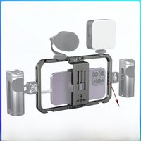 SmallRig Universal Mobile Phone Cage for iPhone 17 / 16 Pro for Samsung Smartphone Video Rig w Cold Shoe for Tripod Light Grip