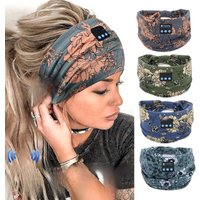 Wireless Bluetooth Headphones Flower Headband Sports Sleeping Head Band Earphones Elastic Breathable Music Headset Microphone