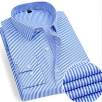 Men's Long-Sleeved Shirt Business Casual Solid Color Striped Plaid Spring Summer Free Ironing All Fit Tooling Comfortable