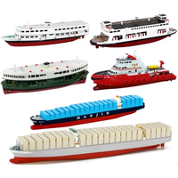 1/400 Ship Model Ornaments Container Ferry Fire Ship Model Tugboat Offshore Work Ship Alloy Simulation Model Gift