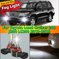 2pcs Car Fog Lamp Front Fog Light Bulbs LED Chip 6000K Plug and Play For Toyota Land Cruiser 200 J200 LC200 2013 2014 2015