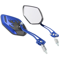 AliExpress Pairs of Distinctive Flame 8mm 10mm Rearview Side Mirror for Motorcycle Scooter Moped Bike