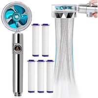Water Saving Handhold Shower Head Nozzle with Filter 360° Rotation Showerhead with Button Shower Faucet Bathroom Accessories