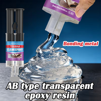Transparent Epoxy Resin AB Glue 5-min set Bonding Adhesive for Welding Metal Plastic Ceramic Glass Rubber Wood Stone Jewelry