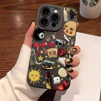 For iPhone 14 Case Fashion Black Collage Pattern Eye Design Phone Case For iPhone 16 Pro Max 15 13 12 11 XS X XR 7 8 Plus Cover