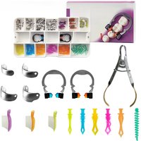 1set Dental Matrix Bands A3 Sectional Contoured Matrix Bands with Pliers NITI Clamping Ring Wedge Knife Dental Material Tools
