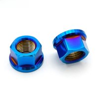 AliExpress HRMin Gr5 Titanium hex flange Nut cap Spinlock Flange Nut M10 M12 M14 M16 M18 for Bicycle Motorcycle Racing Car 1piece nut