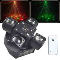 Colorful 48W Mini Disco Lights 4 Arm Moving Head DJ Light DMX512 LED Beam Strobe Effect RGBW Party Nightclub Bar Stage Light