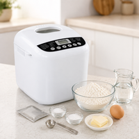 Bread Maker Machine 2LB, 550W Automatic Bread Making Machine with 19 Digital Programs, LCD Display, Delay Timer, Keep Warm Function, Viewing Window, Non-Stick Bread Pan, Measuring Cup and Spoon image 3