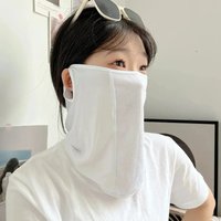 AliExpress 1Pcs UPF50+ Sun Protection Ice Silk Mask for Women Summer Outdoor Cycling Windproof Ear-hanging Breathable Sunscreen Face Cover