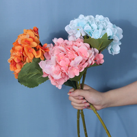 DIA 18CM European Style Artificial Embroidered Ball Flower Two Leaf Embroidered Ball Home Decoration Flower Arrangement