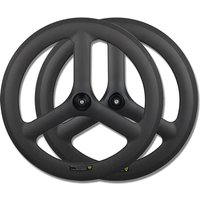 AliExpress NONE Carbon Trispoke 20 451 Wheelset V Brake 48mm Deep Mini Velo Carbon Wheels 451 Tubeless Ready Oversize 20 / 22 Inch Wheels