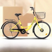 AliExpress OLOME 24/26 Inch Adult Road Bike With Basket For Men And Women, Mountain Bike For Students Solid Bike Tires For Commuting Bicycle 2024