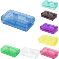 2 Layer Pp Plastic Transparent Pencil Case Double Layer Multifunction Pen Stationery Box Kids Large Capacity Storage Organizer