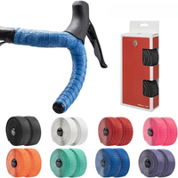 AliExpress BUCKLOS Road Bike Handlebar Tapes PU Shock Bicycle Handle Bar Tape W/Bar End Plugs Anti-Slip Anti-Vibration Wrap Belts Bartape