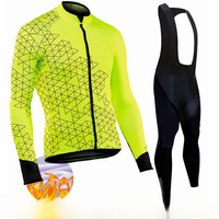 AliExpress NONE Winter Thermal Fleece Cycling Jersey Men's Mtb Clothing Man 2023 Blouse Uniform Bicycle Clothes Complete Tricuta Bib Maillot Set