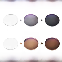 1.61 Photochromic Single Vision Optical Aspheric Prescription Lenses Fast and Deep Color Coating Change Performance